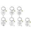 Stainless Steel Polished Floral Keyring Creative Lightweight Portable Friendship Keychain Birthday Gift for Sister