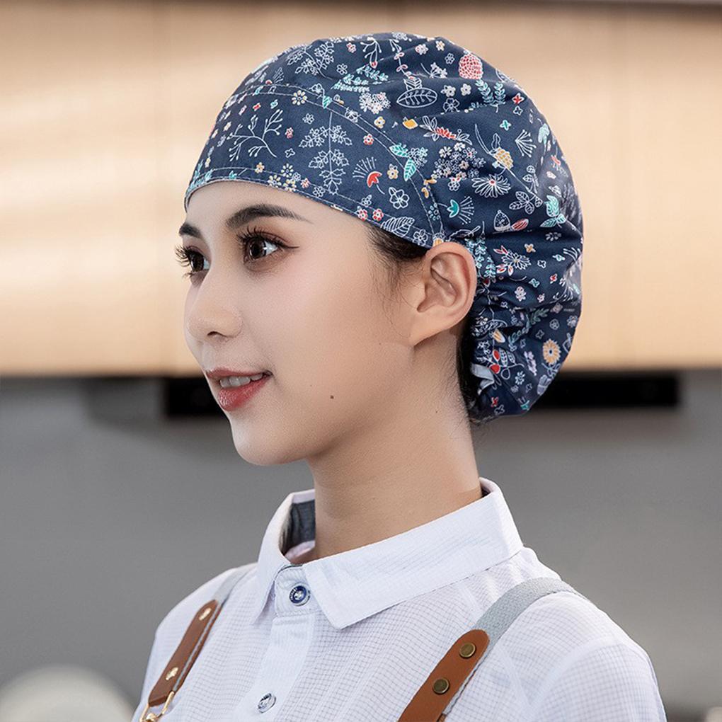 Comfortable Cap With Pure Cotton Sweatband For Cooks Hat Fwomen Kitchen Cap With Brim ForChef Hat