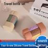 Silicone 4-in-1 Refillable Travel Bottle Set for Shampoo and Shower Gel