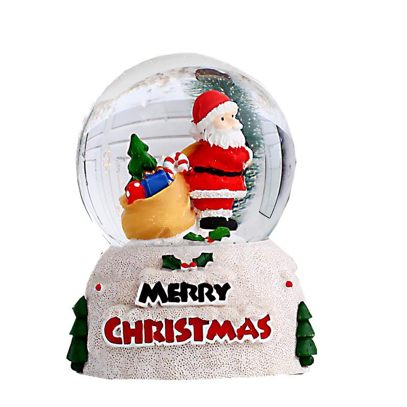 Christmas New Arrival Luminous Snowman Crystal Ball Glass Ornament, Christmas Eve Gift for Kids