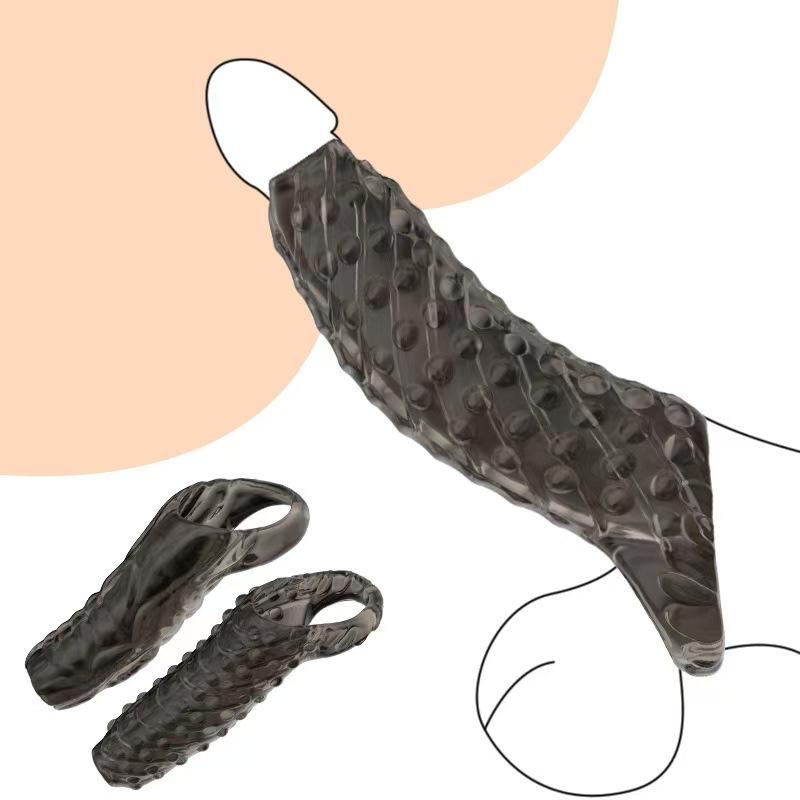 Penis Rings for Men Delay Ejaculation Condom Penis Sleeve Extension Extend Dildo Adult Anal Plug Sex Toys hollow sleeve