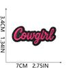 Rose Red Western Wind Embroidery Cloth Sticker Denim Patch Sticker Greet Material Cross Embroidery Chapter Pistol Ironing