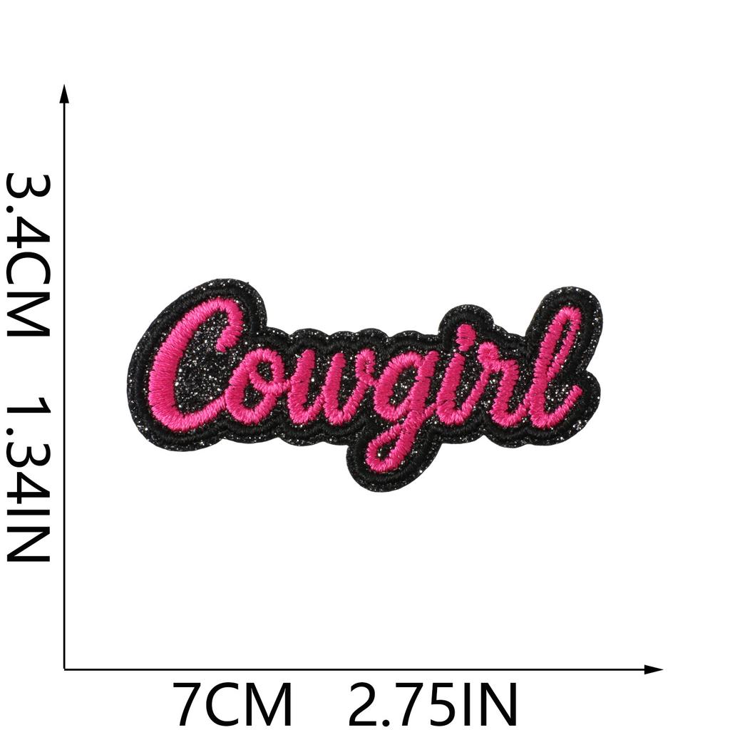 Rose Red Western Wind Embroidery Cloth Sticker Denim Patch Sticker Greet Material Cross Embroidery Chapter Pistol Ironing