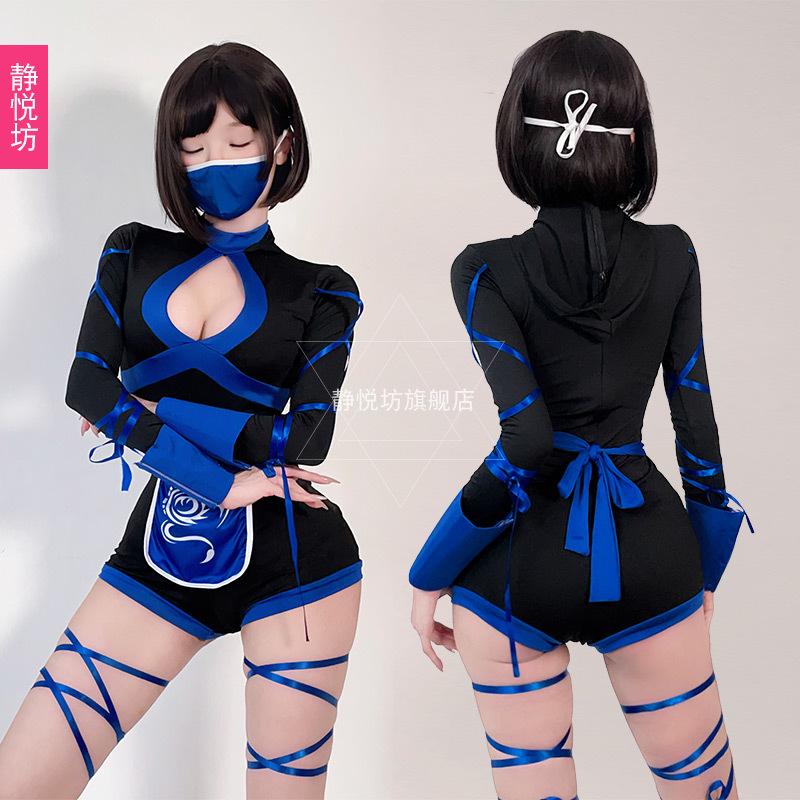 European and American women's Halloween costumes, including masks ds Lead Dancer Nightclub Bar Ninja Japanese ninja samurai costume