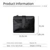 PU Leather Women's Short Wallet Multiple Card Slots Waterproof Leather Wallet Crocodile Print Solid Color Coin Purse for Women