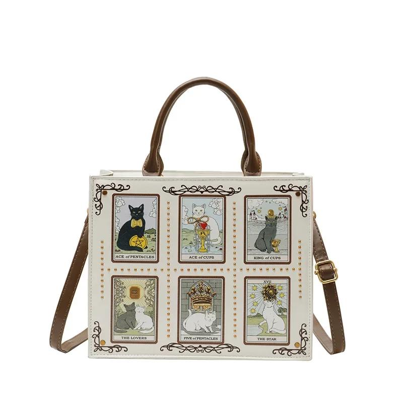 Tarot Kaķu Apdruka Retro Liela Soma
