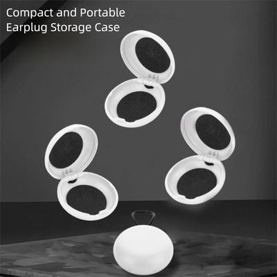 Plastic Earplug Storage Box Round Shape Sleeping Earplug Organizer Mini Earplug Case Sleeping Use
