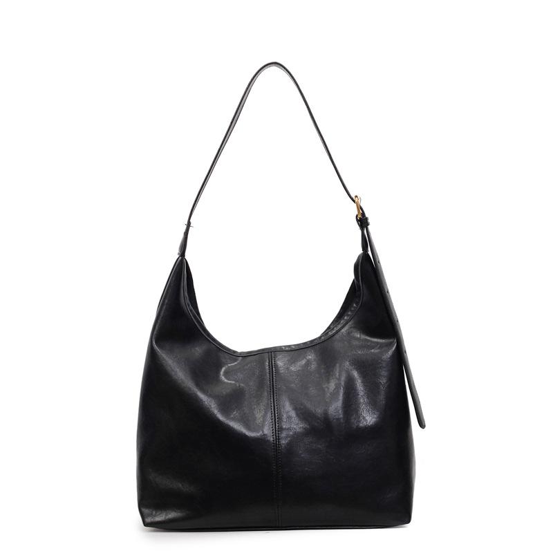 

Висококласна коричнева сумка-тоут через плече - Велика місткість Осіння/Зимова сумка на плече для жінок чорний