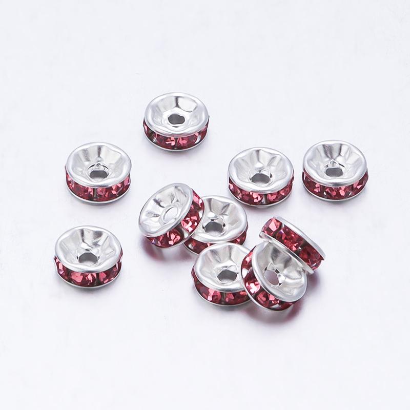 Louleur High Quality Rhinestone Crystal Beads Rondelle Loose Spacer Beads For DIY Jewelry Making Accessories Supplie Wholesale