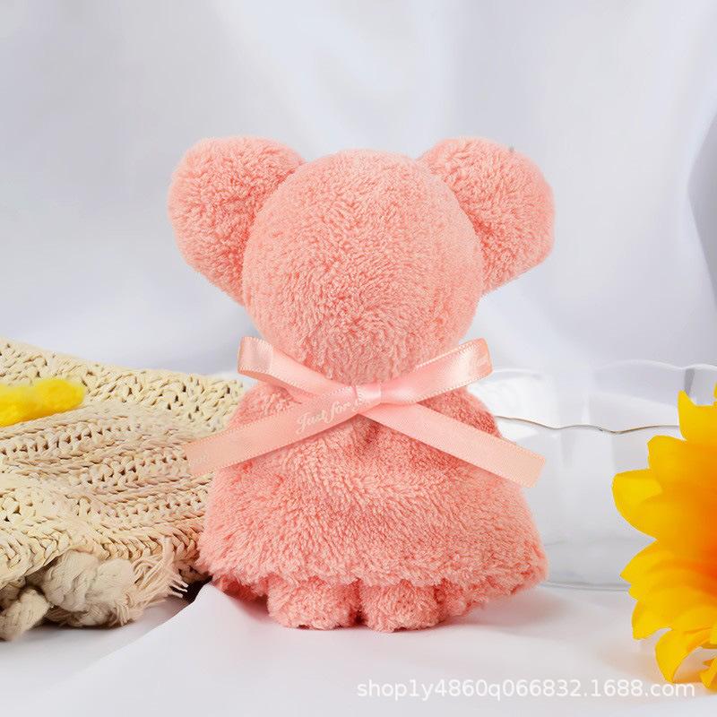 

Cartoon Children s Towel Coral Fleece Face Towel Soft Small Towel One Size рожевий
