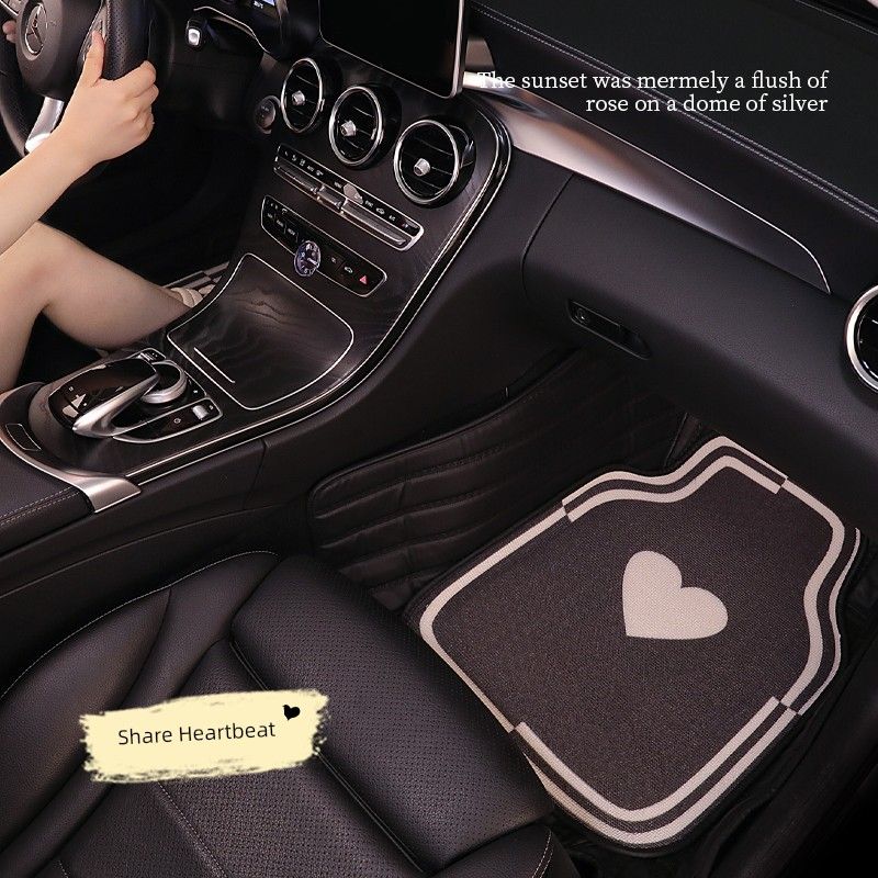 Car Foot Mat Cartoon Cute Car Anti-Dirty Main Co-Pilot Neutral Floor Mat Abrasion Resistant Floor Mat Carpet Car Mats