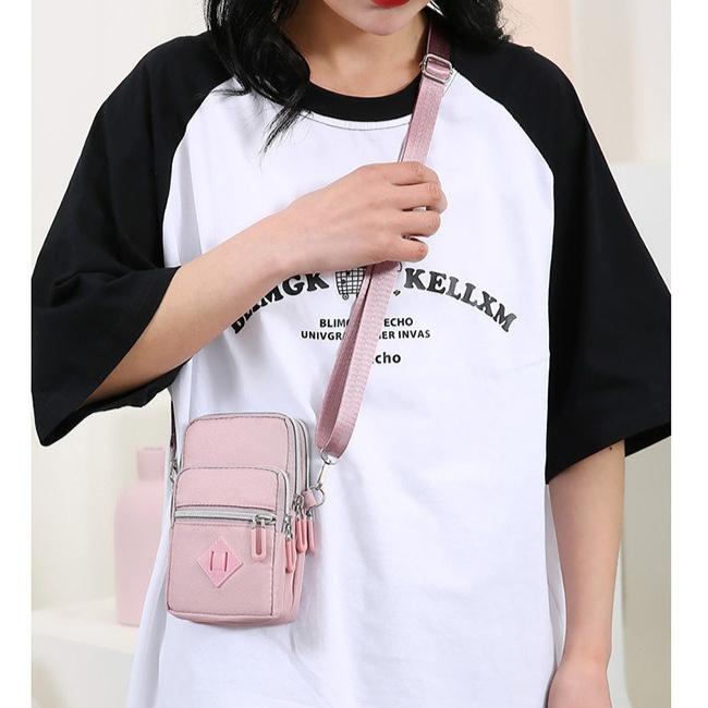 Borsa a tracolla da donna con tasche multiple per telefono, borsa a spalla mini leggera, portafoglio per passaporto da viaggio, piccola borsa a tracolla