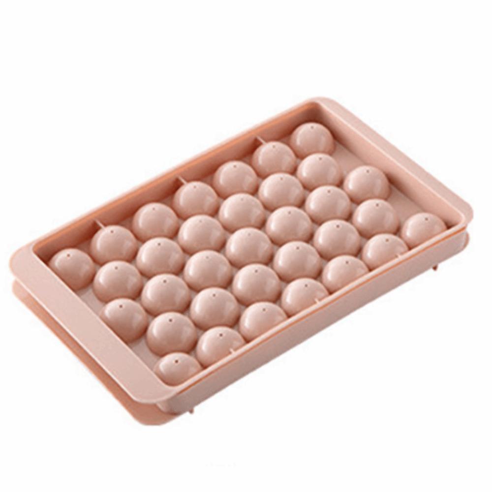 

2 шт. Форма для кубиков льда с легким извлечением, штабелируемая, сферическая, лоток для льда, круглые ледяные шарики, устройство для изготовления ледяных шариков, виски розовый