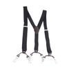 3.5CM Men Suspenders Y Shaped Elastic Adjustable 6 Clip Black Men Pants Suspenders for Business Party