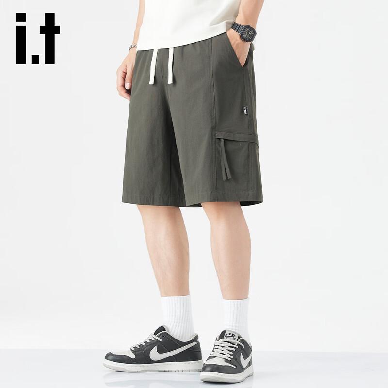 

izzue it Мужские повседневные шорты широкого кроя в уличном стиле XL