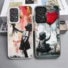 B-Banksy Art Graffiti Artist Shockproof Phone Case for Samsung A17 A16 A15 A14 A37 A57 A36 A56 A26 A35 A55 A25 A34 A54 A24 A13 A