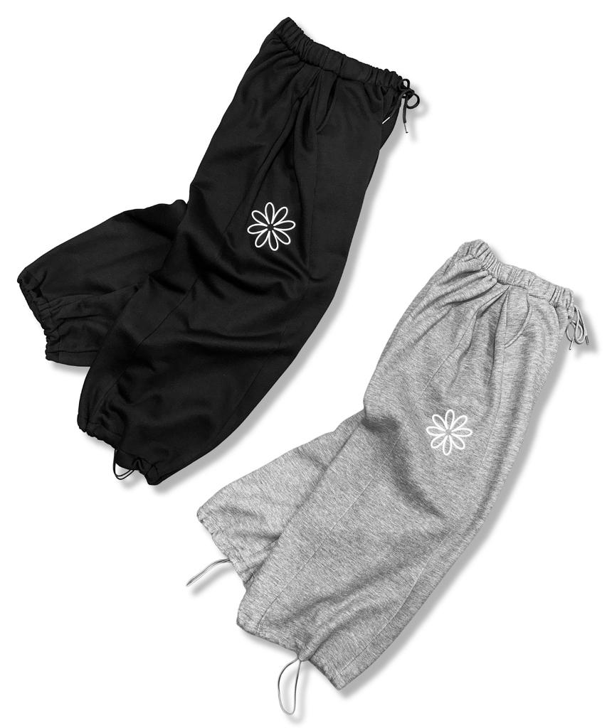 Damiswi (Fleece-Lined) Warm Cotton Balloon Fit Sweatpants_Black