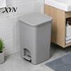 Touchless Trash Bin with Lid Slim Can, Pedal Step Design, Odor Proof Wastebasket, Narrow Can for Toilet Area Garbage Waste Basket, Office Kitchen