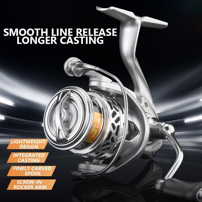 Mavllos Beluga Spinning Reel Speed Ratio 5.2:1  Drag Power 3kg Metal Spool Light weight Freshwater Trout Spinning Fishing Reel