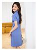 High-End Women's Summer Workwear Dress 2024 with Pockets - Perfect for Beauty Salons & Jewelry Stores