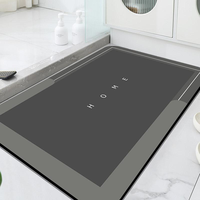 1pc of Diatom Mud Bathroom Floor Mat, Entry Water-absorbing Small Rug, Bathtub Foot Pad, Shower Room Door Mat, Hand-washable Mat