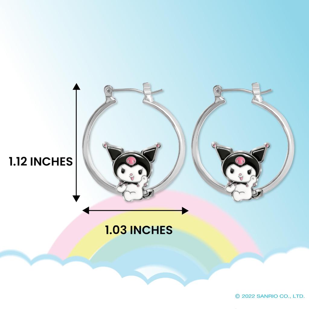 Hello Kitty Sanrio Hello Kitty Friends Hoop Earrings Enamel Hello Kitty Kuromi My Melody Officially Licensed no jewels Women's Gift, Costume. ,
