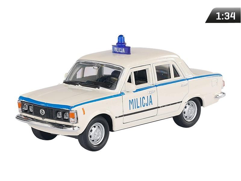 1. modell:34, PRL FIAT 125p MILICJA, fehér (A884F125MIB)