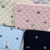 Korean Ins Style Cute Diamond Embroidery Bow Notebook Storage Bag (11/13/15 Inch)