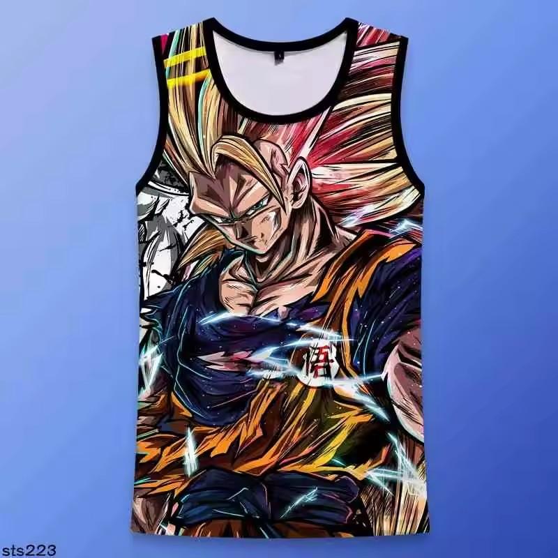

Японское Аниме Майка Супер Сайя Dragon Ball Мужская Y2k Гоку Без рукавов Детская Мужская 6XL Оверсайз Мода Уличная Одежда Футболка L