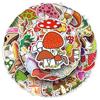 50 Sheets Stylish Mushroom Stickers for Kids' Notebooks, Laptops, and Suitcases