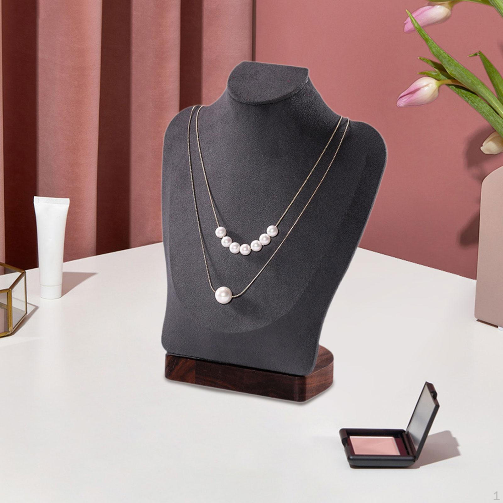 

Дисплей-держатель для подвесных цепочек и ювелирных бюстов Dark Grey Velvet