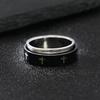 HNSP 316L Stainless Steel Rotating Cross Ring For Men Simple Style Finger  Accessories