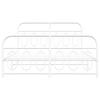 Metal Bed Frame with Headboard and Footboard White 140 x 190 cm