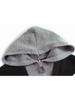 XITAO Hooded Contrast Color Single Breasted False Two Pieces GMM1170