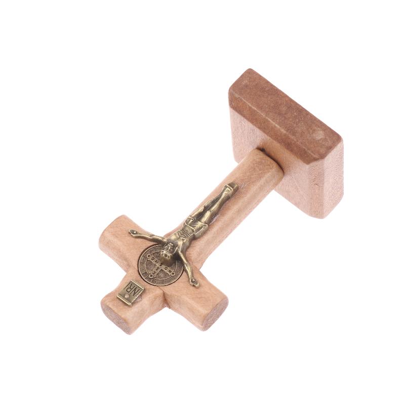 Wooden Standing Cross Small Home Decor Jesu Figurine For Party Housewarming Wedding Gift Bookshelf Cabinet Ornaments