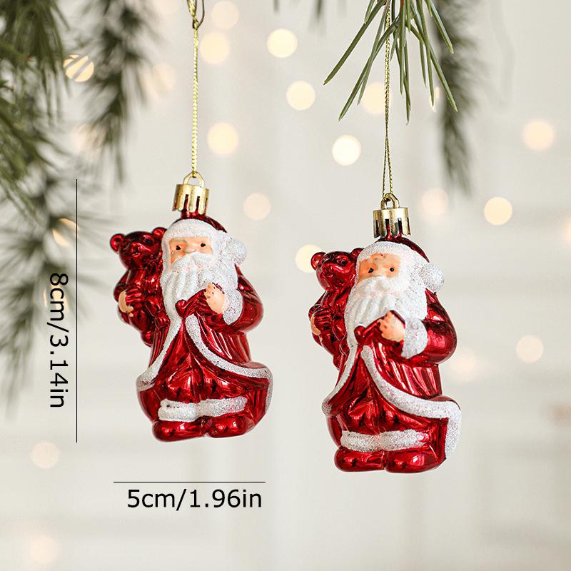 

2 шт. Подвески в виде Санта-Клауса, Рождественские шары, Товары для вечеринок, Украшение для рождественской елки, Детские подарки, Доступно несколько вариантов
