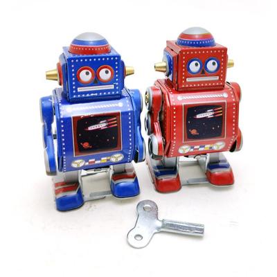 MS524 Mini Tin Robot Ornament Wind-up Toy