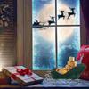 DIY Christmas Sleigh Statue Cute Santa Claus Sled Figurine Christmas Santa Accessories  Living Room