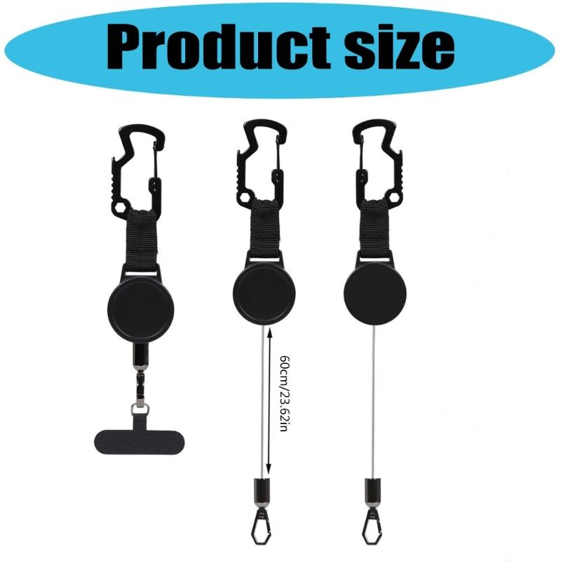 Round Reels Tethers Lanyards for Key and Access Card with a Retracting Cord That Returns the Attaching Item After Each Use