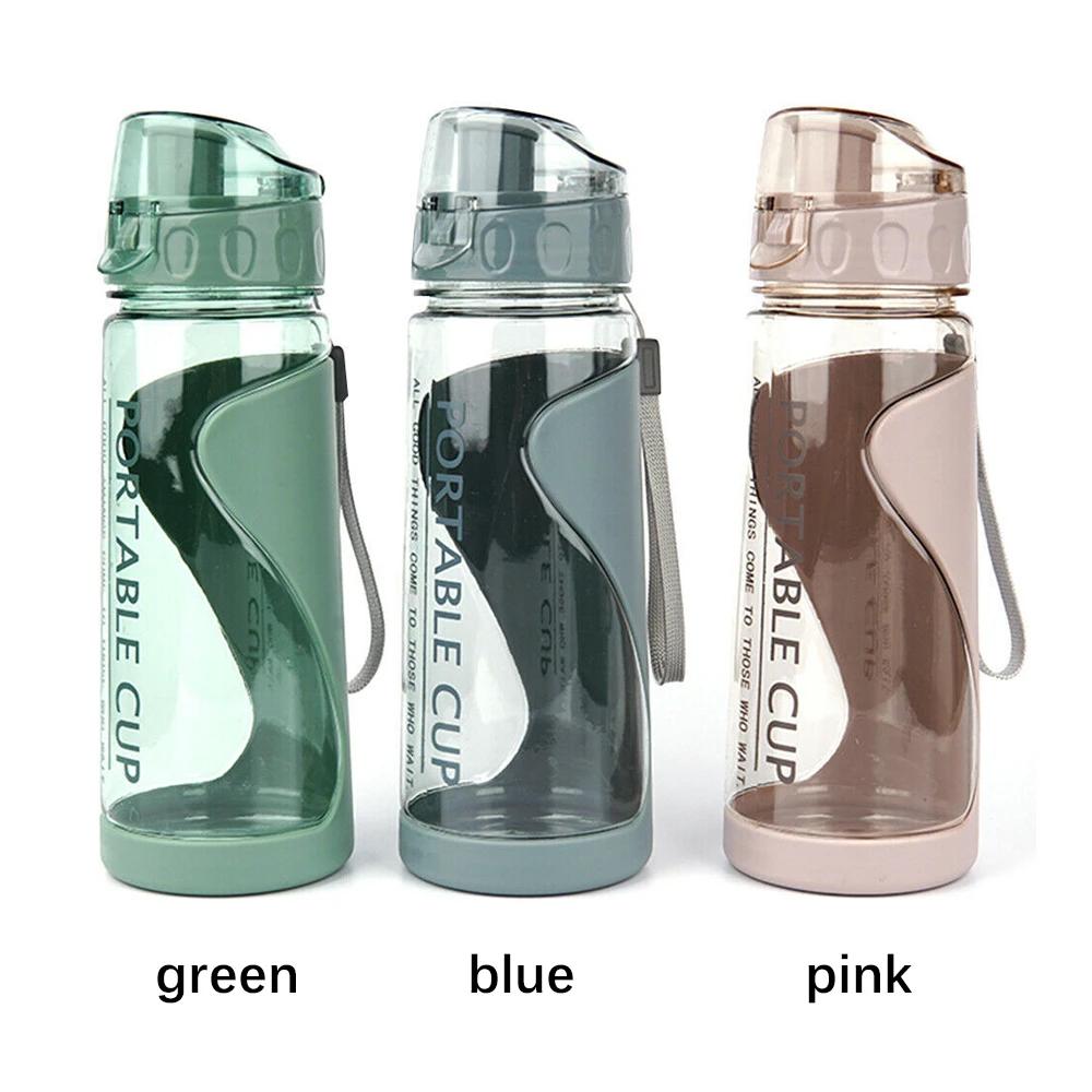 500ml Sports Water Bottle Portable Plastic Outdoor Gym Travel Beverage Cup Transparent Leak Proof Water Bottle