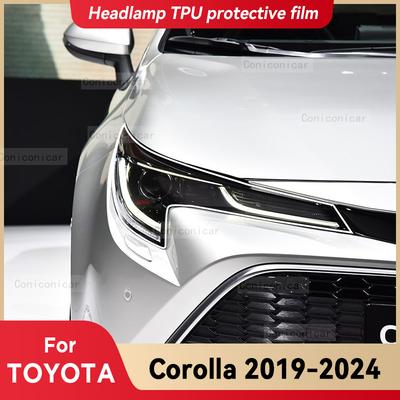 Pro TOYOTA COROLLA E210 2019-2024 Auto Světlomet Průhledná TPU Ochranná Fólie Přední Světlo Odstín Změna Barvy Nálepka