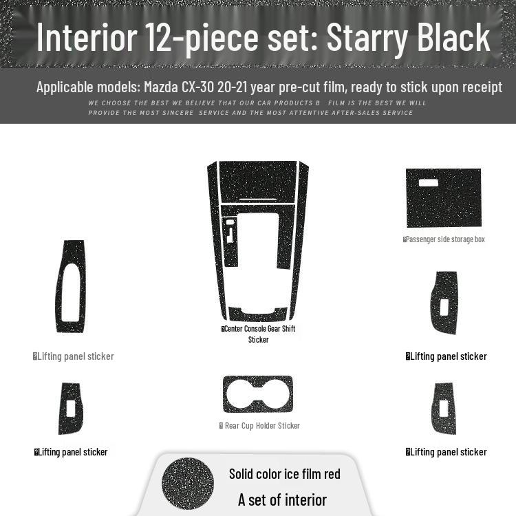 Mazda CX5/CX30 (17-21) Interior Carbon Fiber Sticker - Damage-Free Replacement