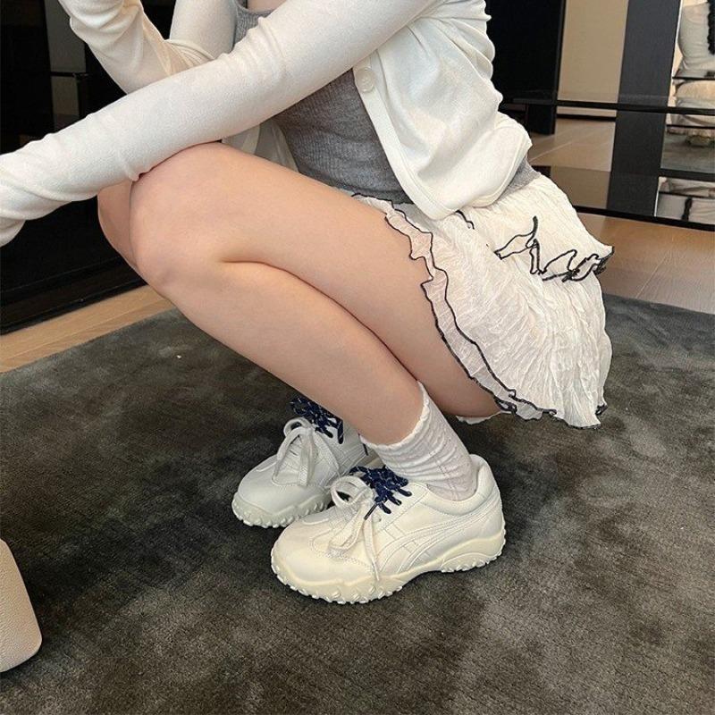 Rindslederversion~ Damen-Freizeitschuhe mit dicksöhliger Innenhöhe und Schnürung, neu, höhenerhöhend