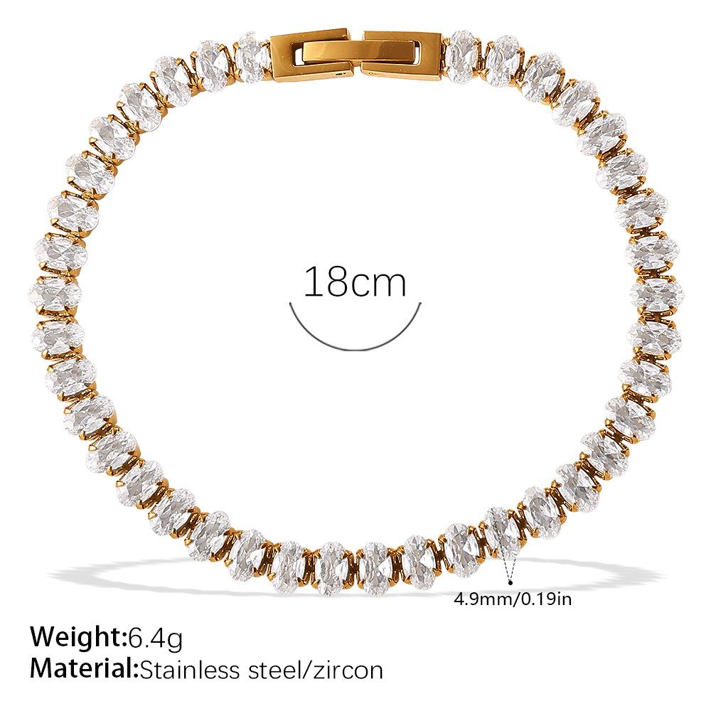 European and American Zircon Inlaid Necklace Bracelet Light Luxury Fashion Multi-color Full Diamond Jewelry 2026