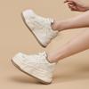 New early autumn women's shoes platform white shoes heightened comfort versatile breathable shoes casual sports shoes color matching