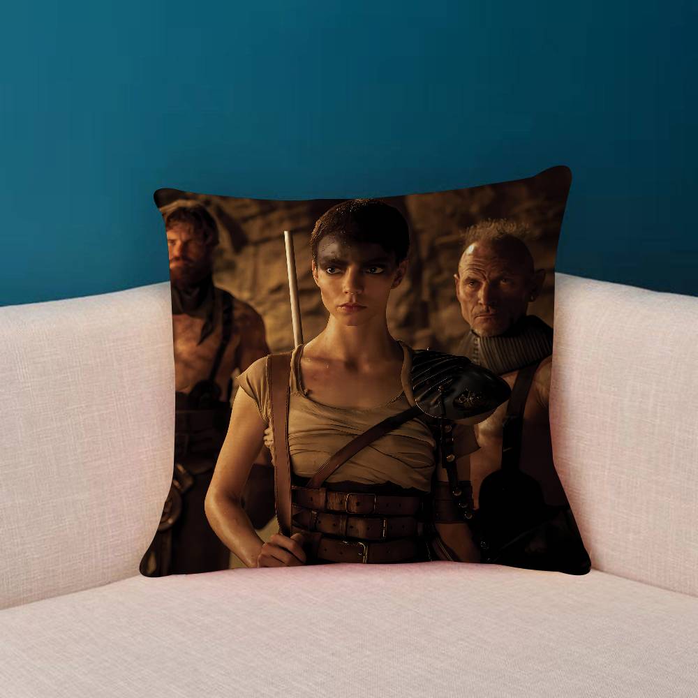 Movie F-Furiosa A Mad Max Saga Pillow Case For Sofa Decor Car Office Room Printing Cushion Cover Decorations And Protector