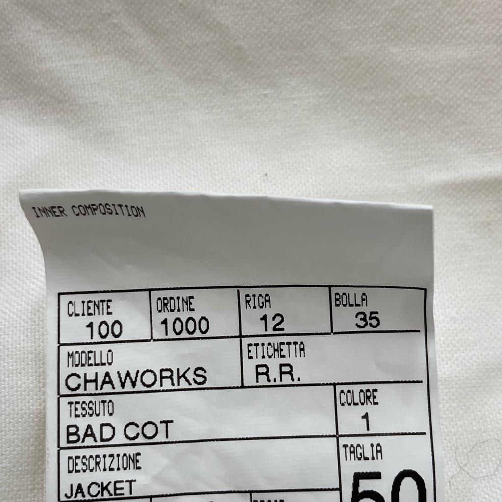 RR White CHAWORKS Coverall Jacket Jacket 50 whiteUsed