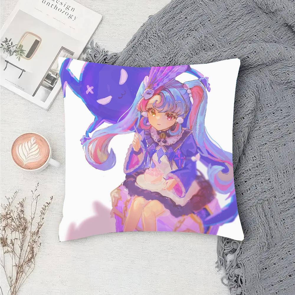 ROCCIA Anime Game W-Wuthering Waves Pillow Case Fashion Square Pillowcase Bedroom Sofa Room Ins Decoration Leisure