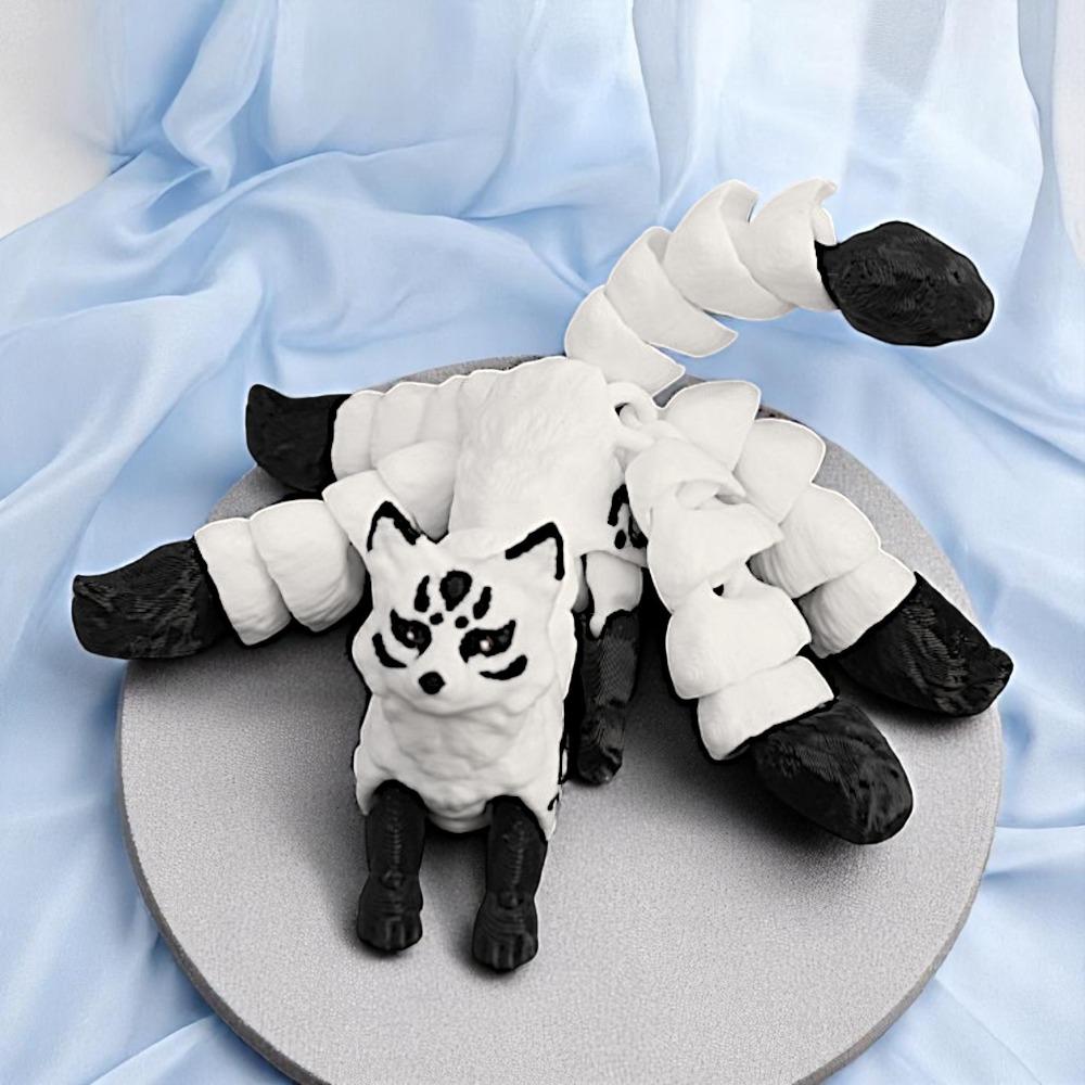 Five Tailed 3D Printed Animal Model Joints Movable Movable Five Tailed Animal Figure  Gift Idea