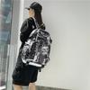 DELIXIONG Nylon Backpack Travel Backpack Regular Unisex Rendering White/Letter Black/Camouflage Black/Shoes White DLX-ON-720